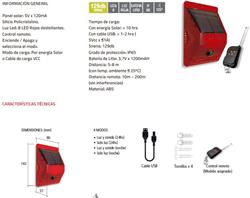 ALARMA AUTONOMA SOLAR C-CONT.REM. LUZ+SIRENA N911C