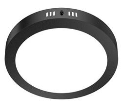 PLAFON LED REDONDO NEGRO  12W 6500K FRIO