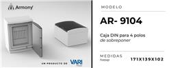 CAJA APLICAR 04 MODULOS P/FUME IP40 ARMONY