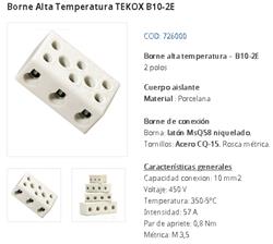 BORNERA PORCELANA - TEKOX B10-2E ST. 2P. 726000