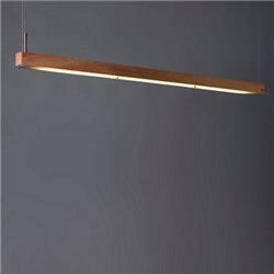 COLGANTE SLIM RECTANGULAR 600 MADERA CON DIFUSOR ACRILICO LED 14W 