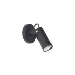 APLIQUE CANALS TUBO 1L GU10 NEGRO
