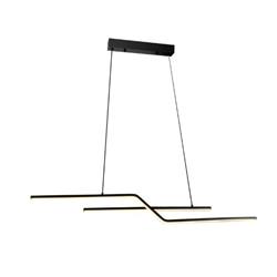 COLGANTE SEVERENCE NEGRO LED 22W 3000K 105CM LARGO