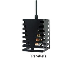 COLGANTE PARALLELS NEGRO 1 LUZ E27 12CM X 12CM X 15CM