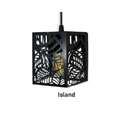 COLGANTE ISLAND NEGRO 1 LUZ E27 12CM X 12CM X 15CM