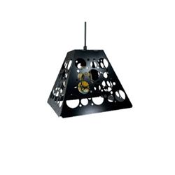 COLGANTE PIRAMIDAL PLANET NEGRO 1 LUZ E27 25CM X 25CM X 22CM