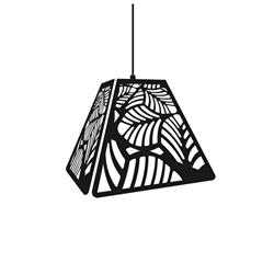 COLGANTE PIRAMIDAL ISLAND NEGRO 1 LUZ E27 25CM X 25CM X 22CM