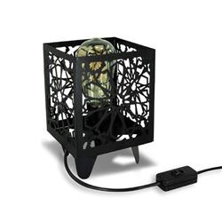 LAMPARA DE MESA FLOWERS NEGRO 1 LUZ E27
