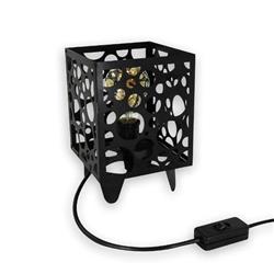 LAMPARA DE MESA PLANET NEGRO 1 LUZ E27
