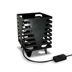 LAMPARA DE MESA PARALLELS NEGRO 1 LUZ E27