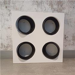 PLAFON MOVILES AR111/4 BLANCO CUADRADO 37CM X 37CM X 8CM