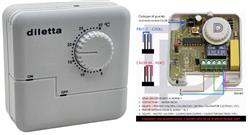 TERMOSTATO AMBIENTE 30°C (Alim.220V)  26005 DILETTA
