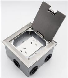 CAJA EMBUTIR PISO METALICA ACERO P-4 MODULOS