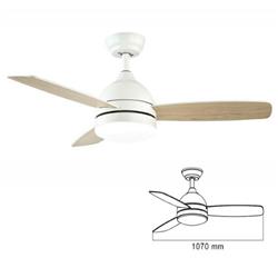 VENTILADOR 422C BLANCO MATE 3 ASPAS ABS EN MADERA 