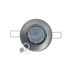 EMBUTIDO ALUMIPOL REDONDO ACERO GU10 94MM DIAMETRO