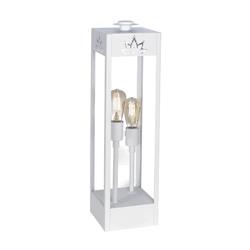 LAMPARA DE PIE FANAL ELECTRICO 2 LUCES E27 BLANCO 