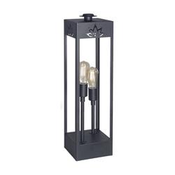 LAMPARA DE MESA FANAL 2 LUCES E27 69CM NEGRO