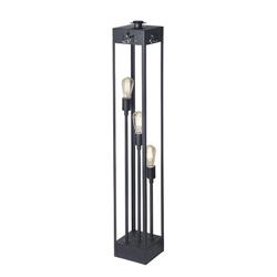 LAMPARA DE PIE FANAL ELECTRICO 3 LUCES E27 NEGRO 