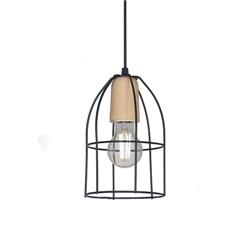 COLGANTE GEO CARDALES AVIAR MINI 1L E27 MADERA NEGRO