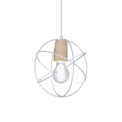 COLGANTE GEO CARDALES ESFERA MINI MADERA BLANCO