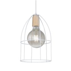 COLGANTE GEO CARDALES AVIAR 1L E27 MADERA BLANCO
