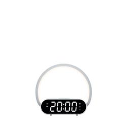 LAMPARA DE MESA LED VULCANO 5W CARGA INALAMBRICA+RELOJ