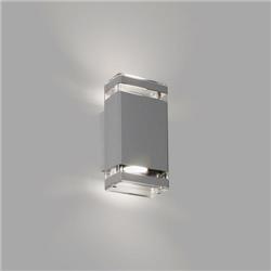 APLIQUE CHALTEN BIDIRECCIONAL ALUMINIO 2LUCES GU10 GRIS