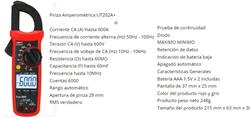 PINZA UT-202A PLUS 600ACA RMS /uF/AUTORRANGO