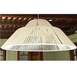 COLGANTE CONO YUTE 1 LUZ E27 80CM DIAMETRO X 32CM ALTO