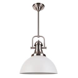 COLGANTE CLASSIC BLANCO CON BARRAL PLATIL 40CM DIAMETRO X 40CM ALTO E27