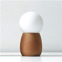 LAMPARA DE MESA TUNITO MZ MADERA CEDRO CON TULIPA DE VIDRIO OPAL E27