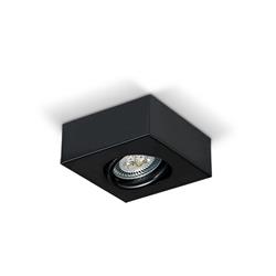 SEMI EMBUTIDO VEDIA CUADRADO NEGRO 1LUZ GU10