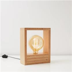 LAMPARA DE MESA MATILDA MADERA UREICO E27 (FOCO NO INCLUIDO)