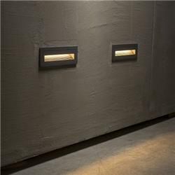 EMBUTIDO DE PARED BRISA H 3W 3000K GRIS GRAFITO