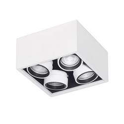 PLAFON ANTON 4 GU10 BLANCO ALUMINIO 18X 18X 8.6CM