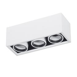 PLAFON ANTON 3GU10 BLANCO ALUMINIO 24 X 9 X 8.6CM