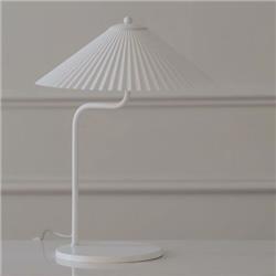 LAMPARA DE MESA VIBE BLANCO PANTALLA IMPRESION 3D 2 LUCES G9