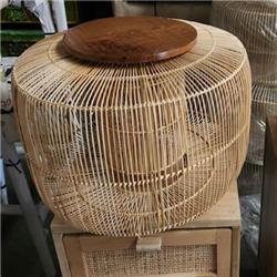 COLGANTE KN49M RATTAN LAMP 60CM BASE DE MADERA E27