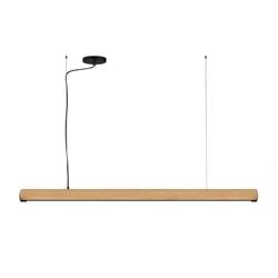 COLGANTE CIRCLE MADERA TERMINACION NEGRO LED 24W CALIDO 102CM