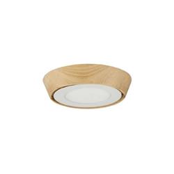 PLAFON FIT SUSTENTABLE SMALL MADERA LED 6W CAMBIABLE 16CM DIAMETRO X 3.6CM ALTO