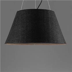 COLGANTE SHADE GRANDE FIELTRO GRIS OSCURO EXTERIOR-GRIS CLARO INTERIOR  E27 82CM DIAMETRO X 43CM ALT