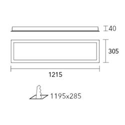 EMBUTIDO ELEGANTE BLANCO ESTANDAR 45W 3000K 4400LM IP20