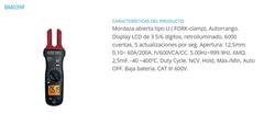 PINZA AMPEROMETRICA MORDAZA U 200A BM-039F