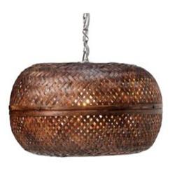 COLGANTE LAMPC-86001 RATTAN OSCURO E27