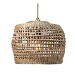 COLGANTE LAMPCBAR-84056A RATTAN Y MADERA GRANDE E27