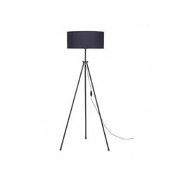 LAMPARA DE MESA PIE NEGRO E27 PANTALLA NEGRA