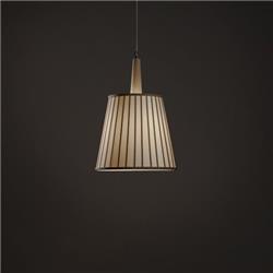 COLGANTE VARI PANTALLA LINO+ VARILLAS EN GUATAMBU 30CM DIAMETRO 1 LUZ E27