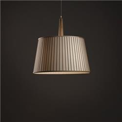 COLGANTE VARI PANTALLA LINO CON BORDES Y VARILLAS EN GUATAMBU 60CM DIAMETRO 1 LUZ E27