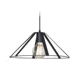 COLGANTE ESQUEL CONICO DE FLEJES 1LUZ E27 NEGRO 