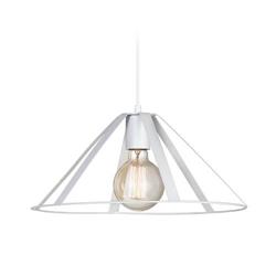 COLGANTE ESQUEL CONICO DE FLEJES 1LUZ E27 BLANCO 